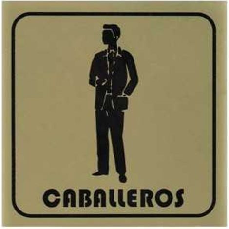 Placa 11x11 "Caballeros", logui