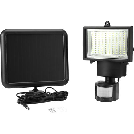 Projecteur Solaire À Détecteur De Mouvement - 100 LED - Étanche IP65 - Hauteur D'Installation 1 À 3 M - 5 M De Portée PIR - 4,5 H D'Autonomie - 1 Pièce (1/5)