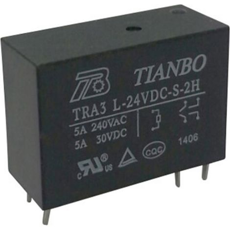 Tianbo Electronics TRA3 L-24VDC-S-2H Printrelais 24 V/DC 8 A 2 Schließer 1 St.