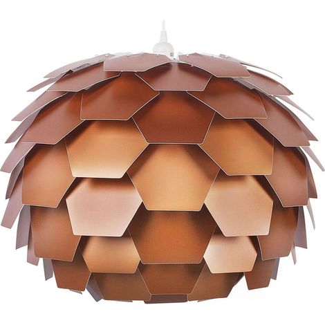 Lampadario Moderno Grande a Forma di Fiore in Plastica Color Rame Segre