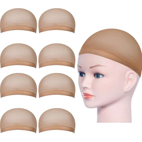 Neutres 8PCS Casquettes Filet Cheveux Perruque, Bonnet Unisexe Wig Caps de Perruque pour Homme et Femme (1/5)