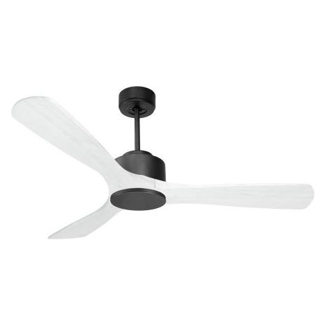 Modulo de KlassFan - Super destratificateur et ventilateur DC 132 cm Gris basalte pales bois blanc sans Lumière  25 à 40 m²
