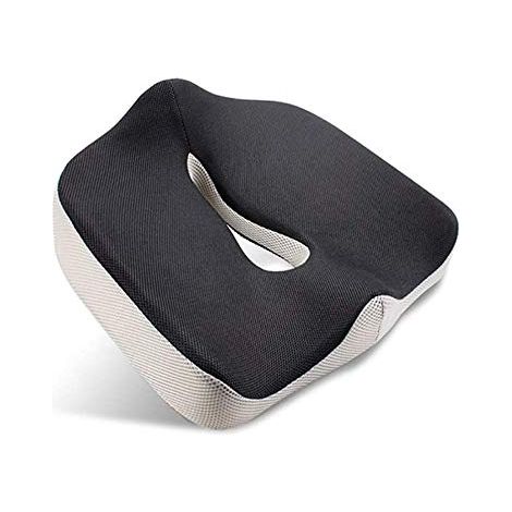 Steißbeinschmerzkissen, Memory-Schaum-Kissen bei Prostatitis, ringförmiges Gesäßkissen zur Behandlung von Hämorrhoiden, Wundliegen, Steißbeinschmerzen, nach der Geburt, 45×38×13/7cm (Schwarz)