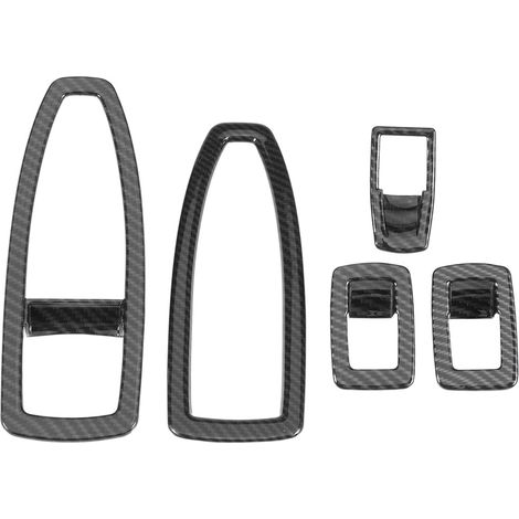 Garniture de couvercle de bouton de fenêtre en plastique ABS 5 pièces, garniture de bouton de fenêtre, accessoires de voiture pour BMW série 3 F30 13-18 (1/5)