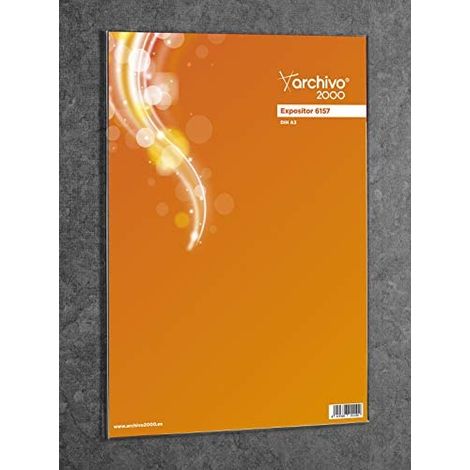 File 2000 espositore a parete File 2000 "premium" con spessore 3 mm verticale din a3 adesivo 300x420 mm