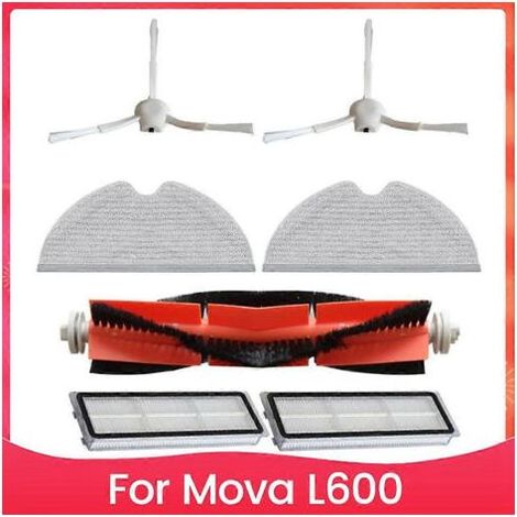 Zubehör für den Saugroboter Mova L600: Ersatzteile, Hauptbürste, HEPA-Filter und Reinigungstuch. (1/5)