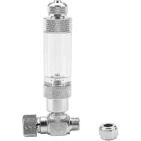 Valve à aiguille pour aquarium (tête unique + compteur de bulles anti-retour, n° 3)