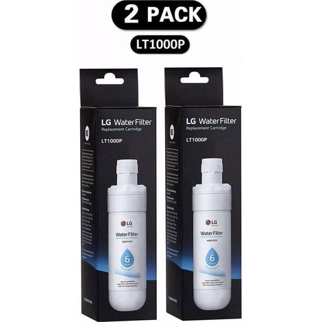 2 Pack (LT1000P) Refrigerator Filter, Refrigerator Water Filter