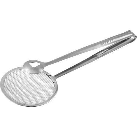 Pinze da cucina, pinze per arrostire, pinze per cioccolato, acciaio inox, 28,5 x 10 cm, colore argento (1/5)