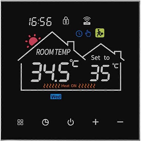 Intelligenter, drahtloser WLAN-Thermostat für hocheffiziente Gasheizkessel, digitaler Temperaturregler A (1/5)
