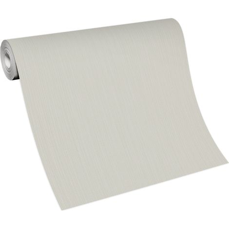 BRICOFLOR Papier Peint uni gris clair Papier Peint intissé couloir, bureau & plus Tapisserie intissée gris clair salon moderne (1/4)