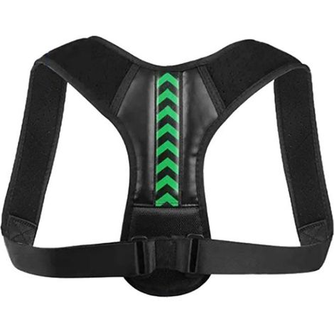 Correcteur de Posture Ceinture Soutien Dorsal Homme Femme Noir Vert XL Confortable (1/5)
