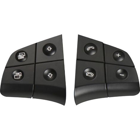 1 paire pour Mercedes-Benz Classe ML W164 interrupteur volant Classe B W245 interrupteur multifonction clé R Noir 4 clés (1/5)