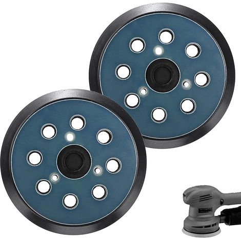 2Pcs Plateau Ponceuse pour Makita 125mm, Plateau de Ponçage 8 trous pour Makita BO 5010, 5030, 5031, 5041, DeWalt DW420, DW421, Porter Cable 390, 382, 343 (1/5)