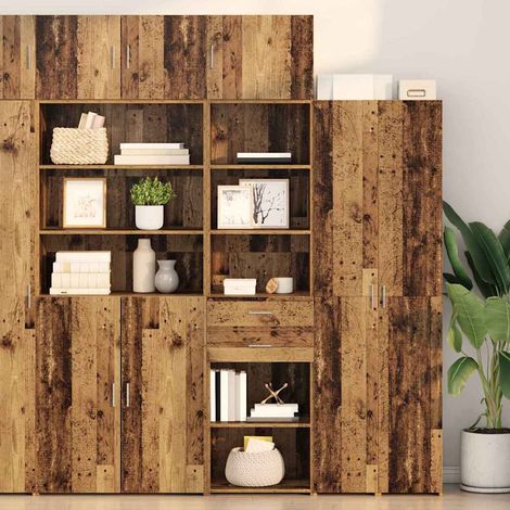 vidaXL Credenza Legno vecchio 50 x 42,5 x 185 cm Legno