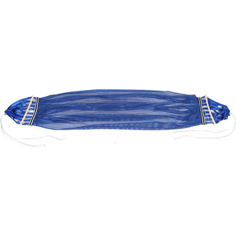 Hamac Suspendu en Nylon Anti-Retournement avec Filet Bleu pour Intérieur et Extérieur (1/5)