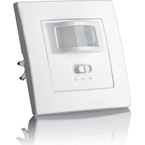 Détecteur de Mouvement Intérieur, Montage Mural Encastré, LED adapté, Capteur Infrarouge, Programmable, Portée 9m/160°, 3 Fils (1/5)