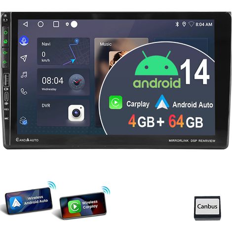 Autoradio Android 14 avec GPS et WIFI pour Audi A4 8E 8H B6 B7 2000-2009 SEAT EXEO 2009-2012 2+32G (1/5)