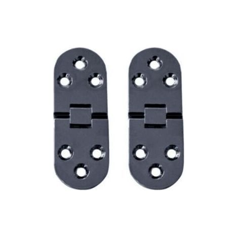 2 Pieces Folding Table Hinges Flat Folding Cabinet Door Hinges Zinc Alloy Cupboard Door Hinge, Round Edge Furniture Door Hinges with Screws, for Table, Office Furniture (1/5)
