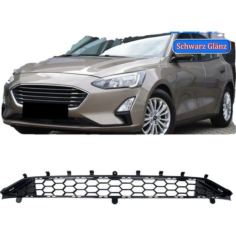 Rejilla inferior delantera, plástico ABS, longitud 124 cm, ancho 18 cm, altura 15,2 cm, compatible con Ford Focus 2018-2021 (1/5)