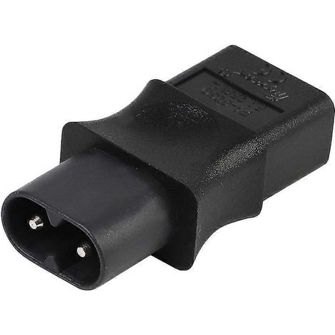 Adaptateur secteur 2 broches IEC 320 C8 mâle vers IEC 320 C9 femelle 6 A/250 V, convertisseur de puissance industriel UE FT (1/5)