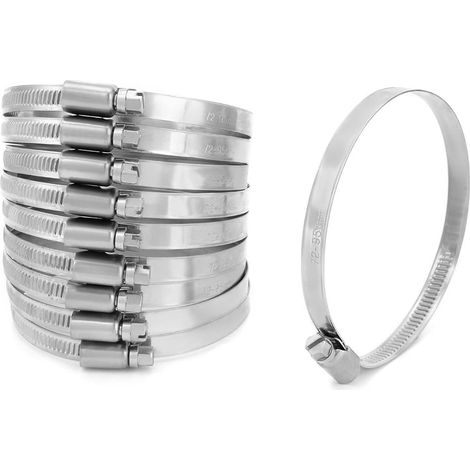Gamme diamètre 72 mm à 95 201 Edelstahl Deutsch Typ Schlauchschelle 10 Stck (1/4)