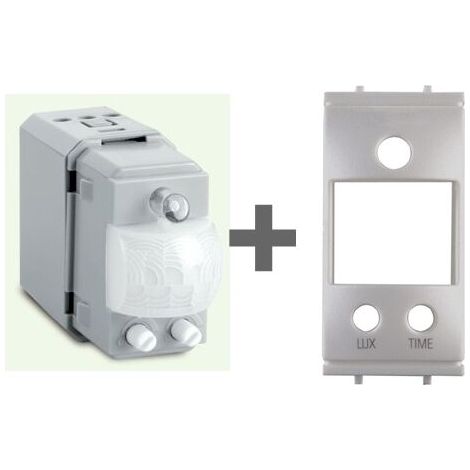 Perry sensore movimento luce compatibile Bticino Axolute grigio chiaro argento