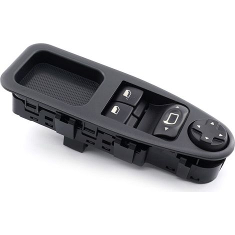 6554.ZH Pièces automobiles Ensemble interrupteur à bouton-poussoir de régulateur de vitre électrique, adapté aux Peugeot et Citroën C4, contrôle la montée et la descente des vitres électriques, facile (1/4)