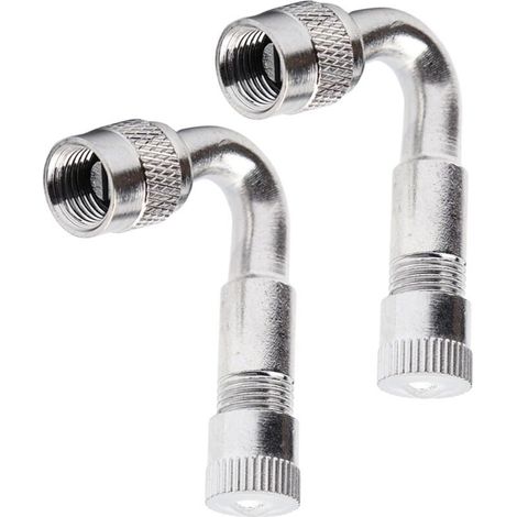 10 Pcs Adaptateurs de Valve Pneus 45 Degrés en Laiton, Rallonge Valve Angle pour Voiture, Moto, Vélo et Scooter (1/4)