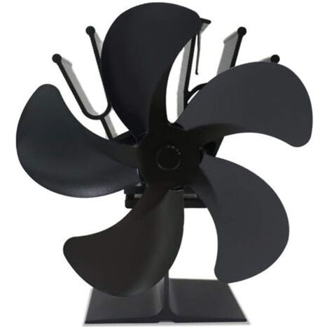 Ventilateur de cheminée à 5 panneaux - Ventilateur de cheminée à double tête - Fonctionnement silencieux - Ventilateur de poêle - Ventilateur de poêle à cheminée magnétique (1/5)