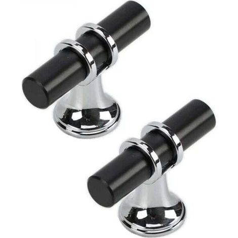 10 tiradores modernos de aleación de zinc para cajones de muebles con tornillos (un solo orificio) (1/4)