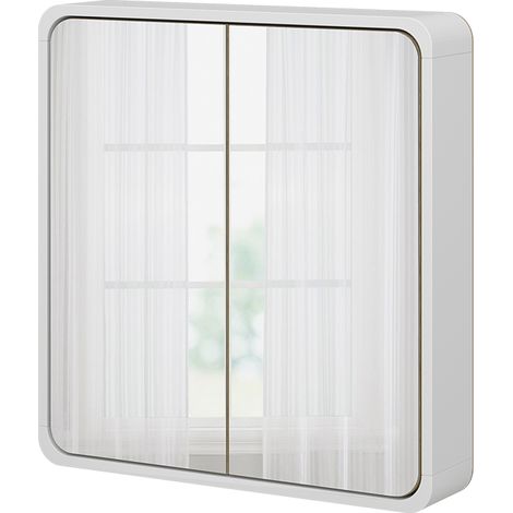 Armadio a specchio per il bagno Arla, Bianco/quercia, 60 x 60 cm, Vicco