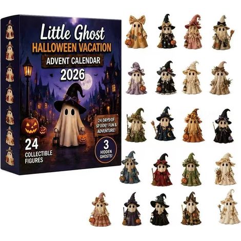 Ghost Acrylic Pendant Halloween Countdown Calendar - Design A