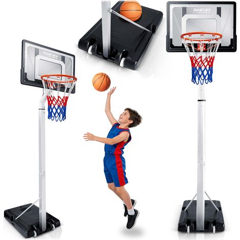 Verstellbarer Basketballkorb 1,5 m - 2,6 m, mobil und stabil