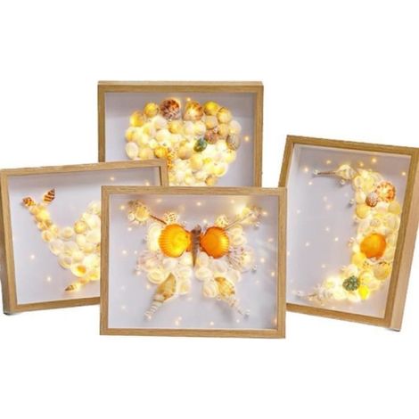 Cadre Photo 3D - - Luminescent - 27x22x4,5 cm - Cadeau pour Mariage, Noël, Saint-Valentin (1/4)