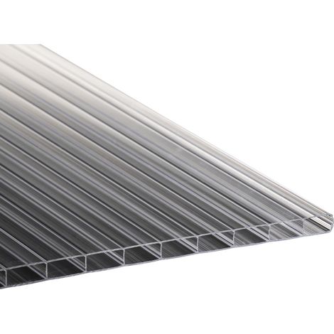 PC-Stegdoppelplatte Poly 980 x 2000 mm glasklar 16 mm