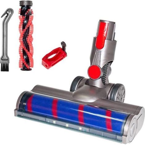 Testina motore con rullo morbido/duro per aspirapolvere Dyson V7 V8 V10 V11 V15, con luce LED e blocco grilletto. (1/3)