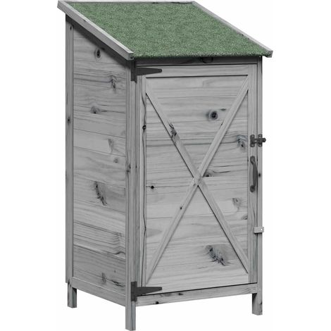 Cobertizo de Jardín Gris 59,5 x 56 x 113,5 cm vidaXL