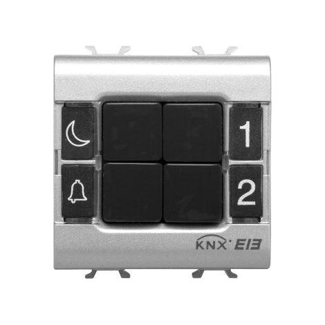 CLAVIER À ENCASTRER 4 CANAUX EIB NOIR GEWISS GW12782