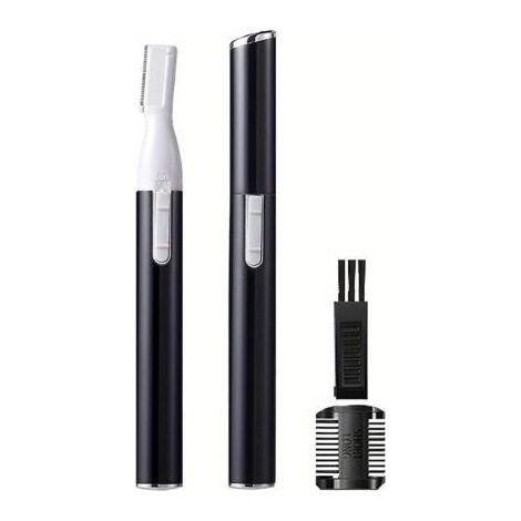 Tondeuse à sourcils améliorée, rasoir à sourcils électrique de précision Funstant pour femmes, épilateur facial à piles avec peigne, aucune sensation de tiraillement (1/3)