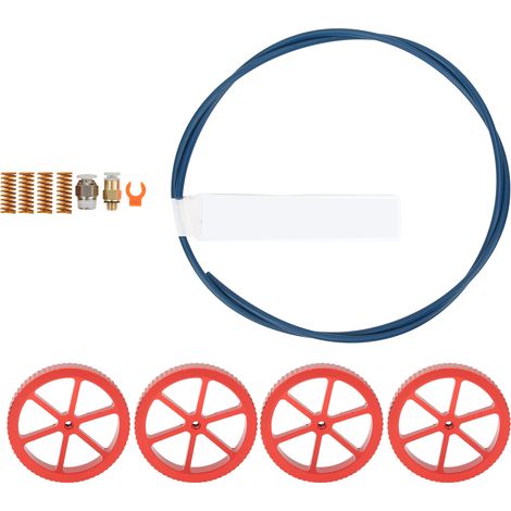 Kit de mise à niveau pour extrudeuse d'imprimante 3D : écrou de nivellement à visser rouge + ensemble d'amortisseurs à ressorts (1/5)