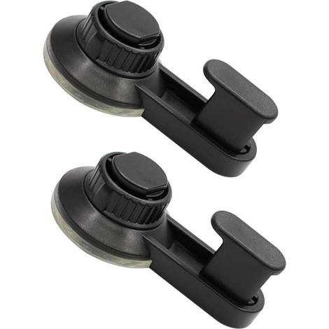 2 Pièces Crochets Ventouse Réutilisables de Supports pour Manteaux Serviettes Peignoirs Accessoires de Salle de Bain Cuisine Noir (1/5)