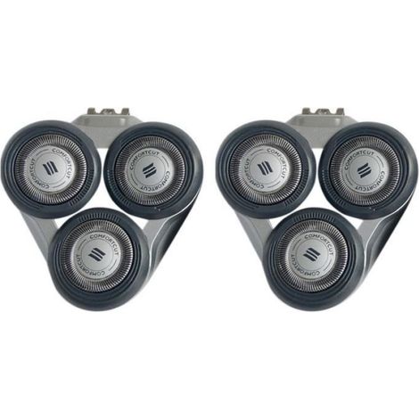 Tête De Rasoir - Compatible Philips S5000 S5370 S5571 S5420 S5140 S5078 S5077 S5050 S5082 S5380 S5400 - Noir - 2 Pièces (1/3)