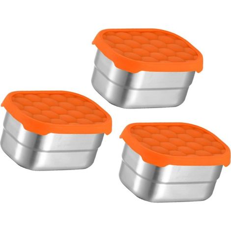 Lot de 3 boîtes à lunch en acier inoxydable, récipient (1/5)