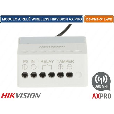 Hikvision DS-PM1-O1L-WE relé domótico blanco compacto (1/4)