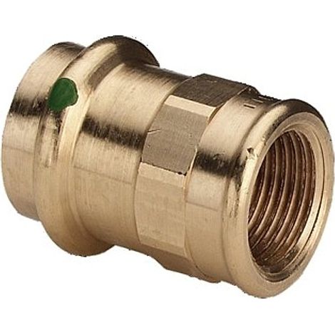 Raccord droit bronze à sertir Femelle - Femelle fixe à visser 26x34 - 28