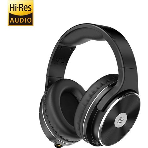 Casque audio Studio HiFi - Noir - Casque circum-aural avec microphone - Étui de transport inclus - Casque filaire - Prises jack 3,5 mm et 6,3 mm (1/5)