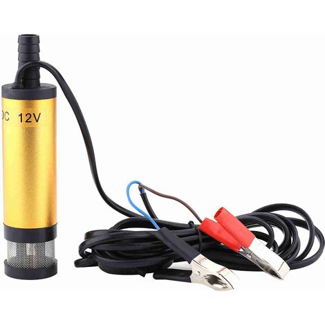 Pompe submersible en acier inoxydable pour le ravitaillement en eau, diesel, huile et kérosène (DC 12V Doré) (1/5)