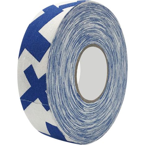 2.5cm x 25m Bande de Protection Hockey, Ruban Sportif pour Poteaux de Badminton, Bâtons de Hockey Bleu + Signe (1/5)
