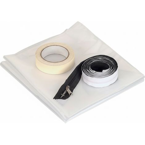 Telo protettivo per porta con serratura - Protezione dalla polvere, tenda per ristrutturazione 220x120 cm